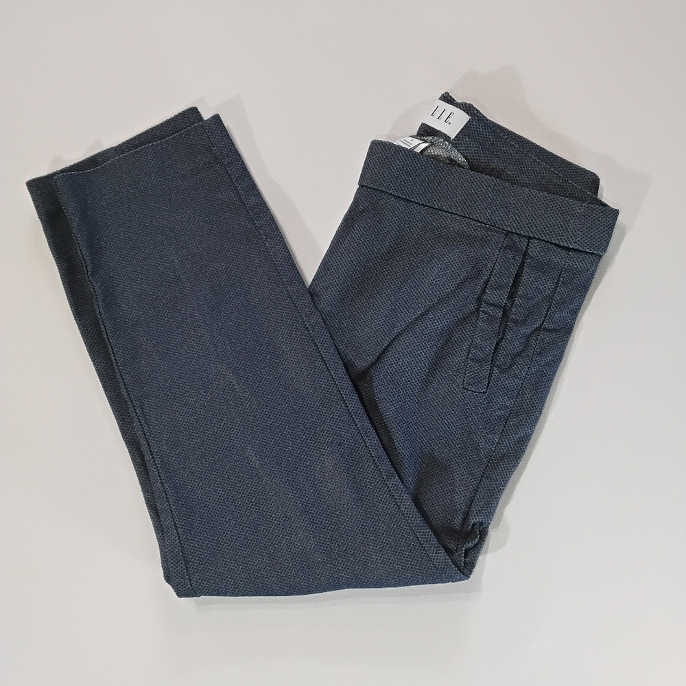 Elle Chino Pants Womens Small Metallic Blue Business Casual‎ Wear Career Bottoms